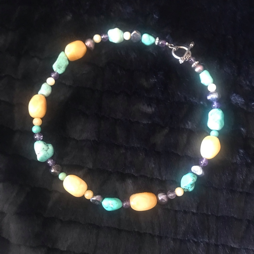 Ornamental stone necklace